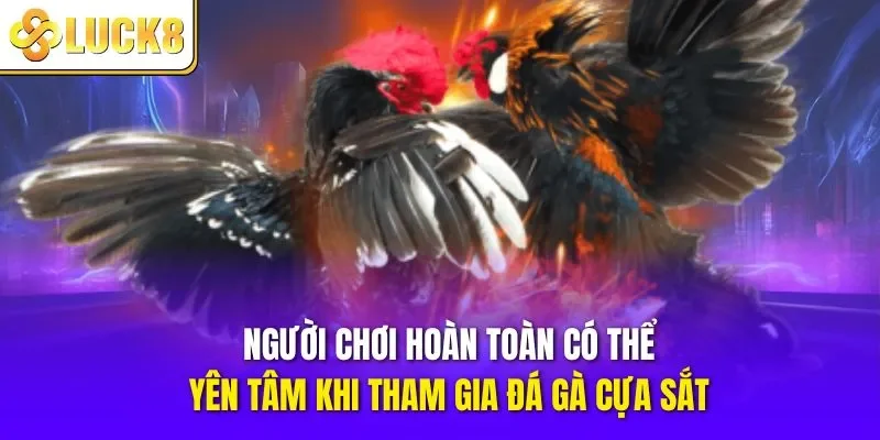 Người chơi hoàn toàn có thể yên tâm khi tham gia đá gà cựa sắt